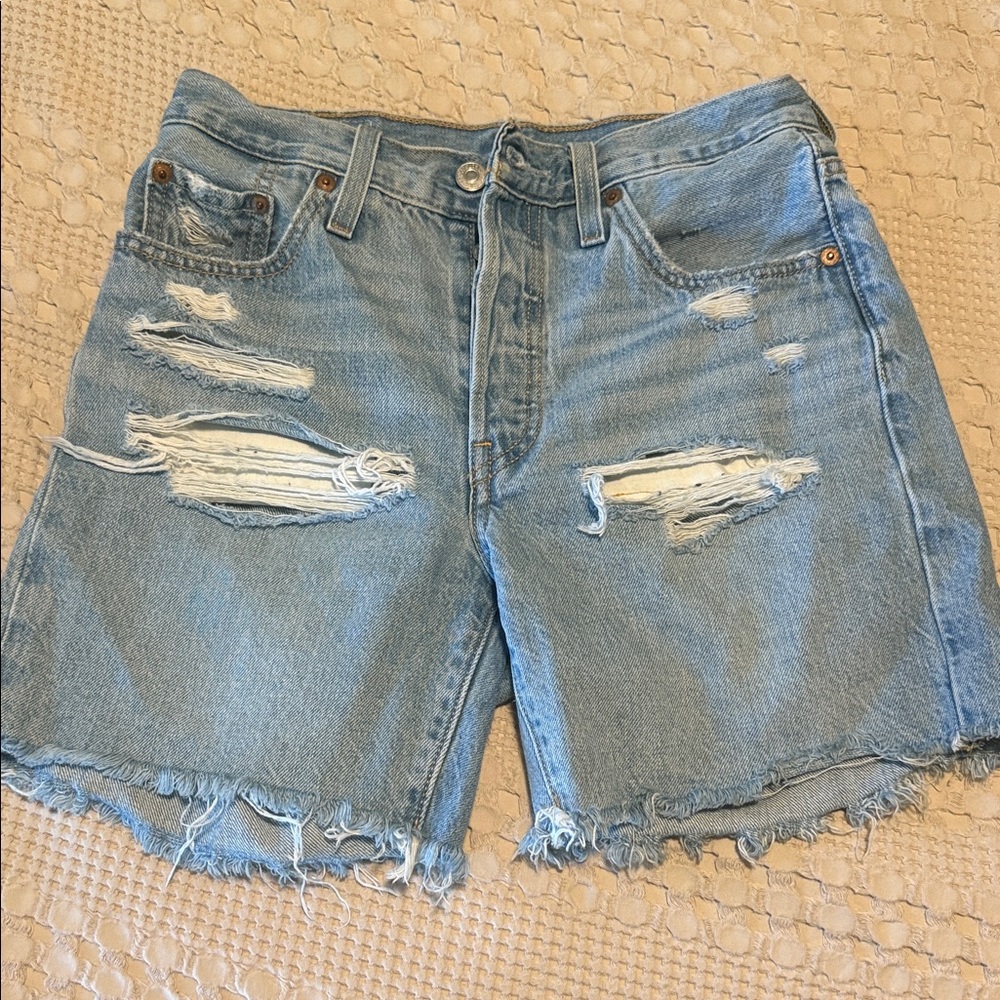 Levi's  Distressed Jean Shorts
